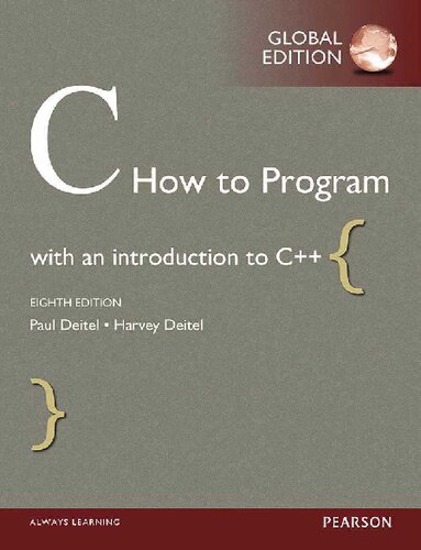 C How to Program (8th Global Edition) – eBook PDF